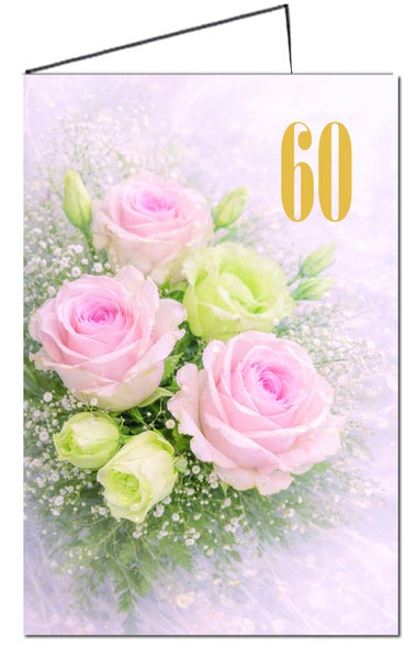 2-osainen onnittelukortti, nro 36-97 - 60v