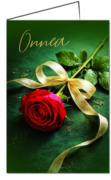 2-osainen onnittelukortti, nro 36-98 - Onnea