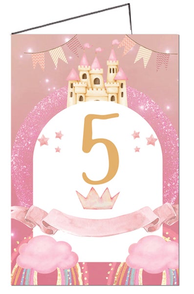 2-os. onnittelukortti 5v Tytt&ouml; - (nro.25 A 5 T )