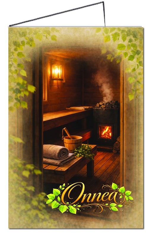 2-osainen onnittelukortti, nro 26-27