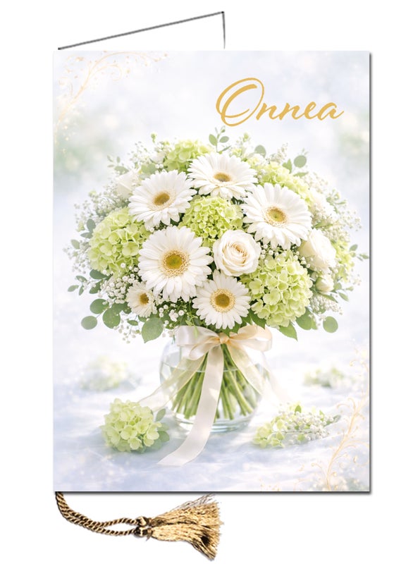 onnitteluadressi, A4 onnitteluadressi, juhlava adressi, kotimainen onnitteluadressi, adressi verkosta, merkkip&auml;iv&auml; adressi, onnitteluadressi kirjekuorella