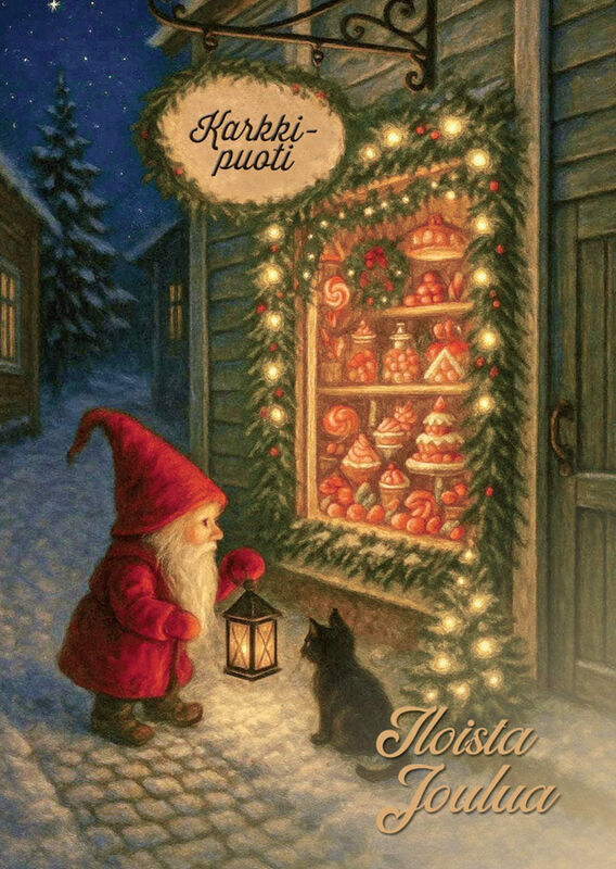 tonttuaiheiset joulupostikortit, tonttukortit, perinteiset tonttukortit, iloiset joulukortit, leikkisät joulukortit, joulukortit netistä