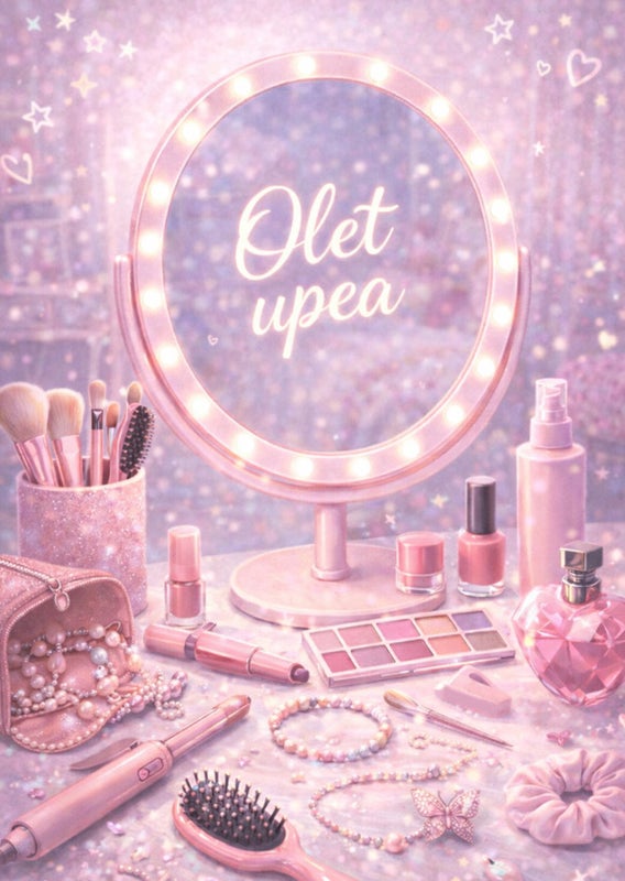 vaaleanpunainen olet upea onnittelukortti get ready with me