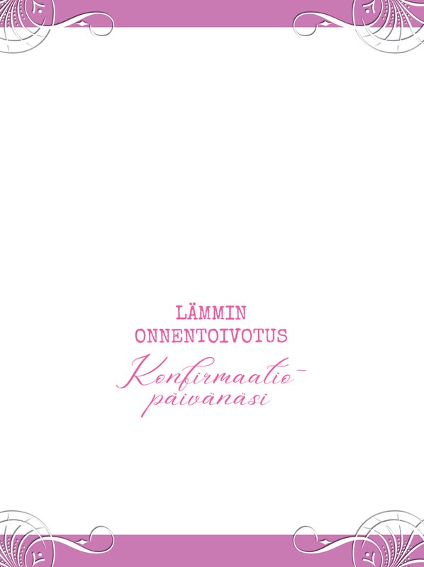 rippikortti, konfirmaatiokortti, rippi- ja konfirmaatiokortit, 2-osainen rippikortti,  konfirmaatiokortti setelipidike, setelipidike kortti, rippijuhla kortti, kortti konfirmaatioon, onnittelukortti rippijuhlaan, kirjekuori mukana
