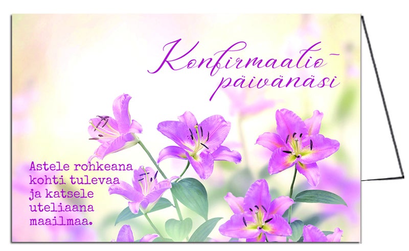 rippikortti, konfirmaatiokortti, rippi- ja konfirmaatiokortit, 2-osainen rippikortti,  konfirmaatiokortti setelipidike, setelipidike kortti, rippijuhla kortti, kortti konfirmaatioon, onnittelukortti rippijuhlaan, kirjekuori mukana