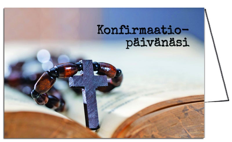 rippikortti 2-osainen konfirmaatio kortti nuorelle