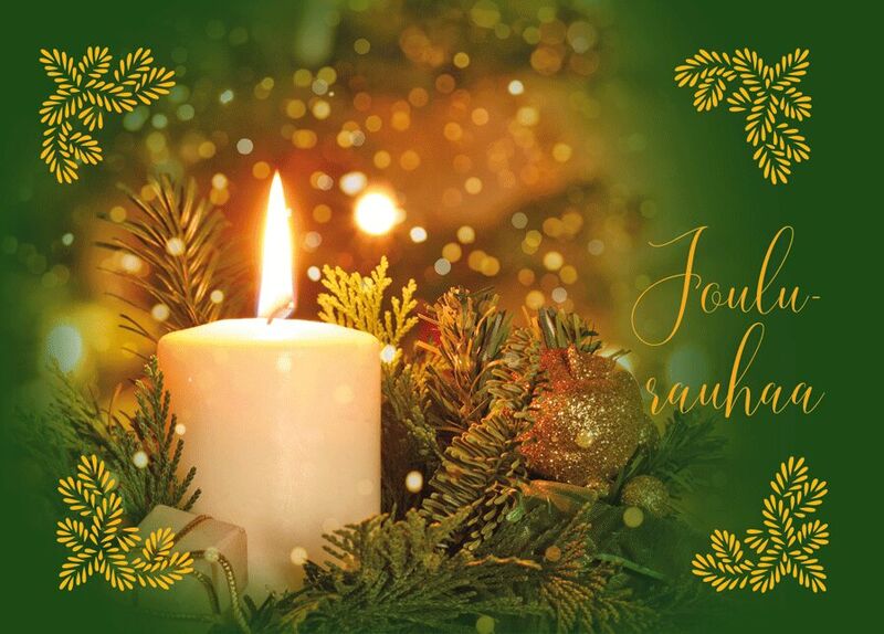 Kynttilä joulukortit: Joulun Valoa, NRO 104 A