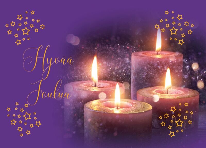 Kynttilä joulukortit: Joulun Valoa, NRO 104 A