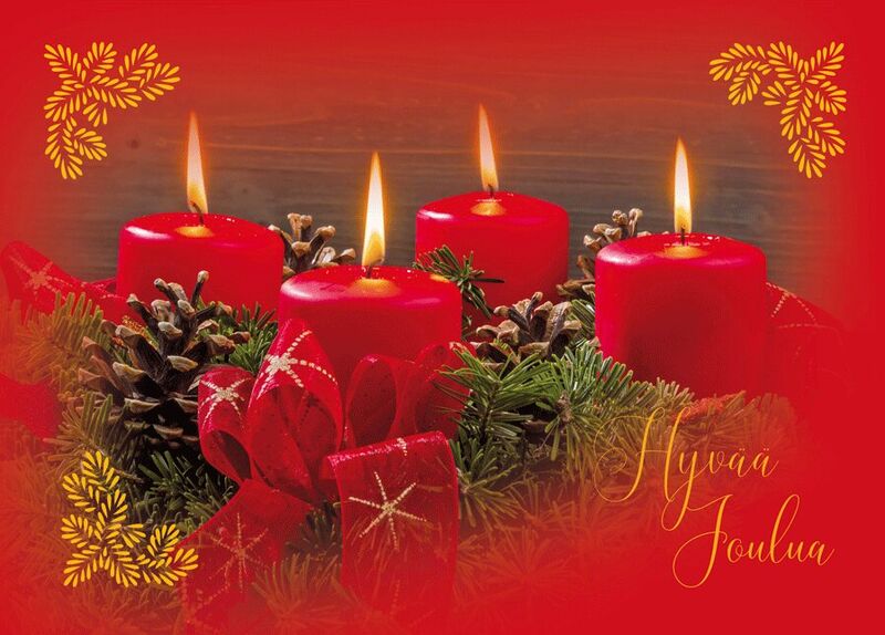 Kynttilä joulukortit: Joulun Valoa, NRO 104 A