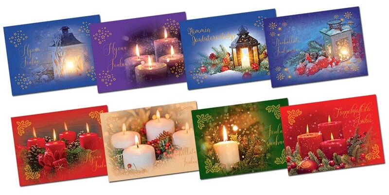 Kynttilä joulukortit: Joulun Valoa, NRO 104 A