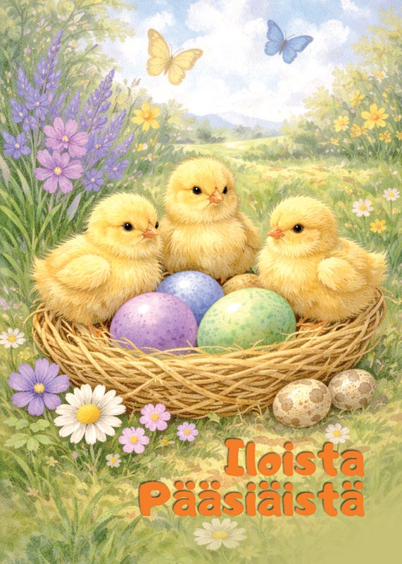 p&auml;&auml;si&auml;iskortit, p&auml;&auml;si&auml;ispostikortti, pupu kortti, tipu kortti, kev&auml;tkortti, kukkakortti, postikorttilajitelma, A6 postikortti, p&auml;&auml;si&auml;inen, p&auml;&auml;si&auml;istervehdys kortit netist&auml;, korttikauppa