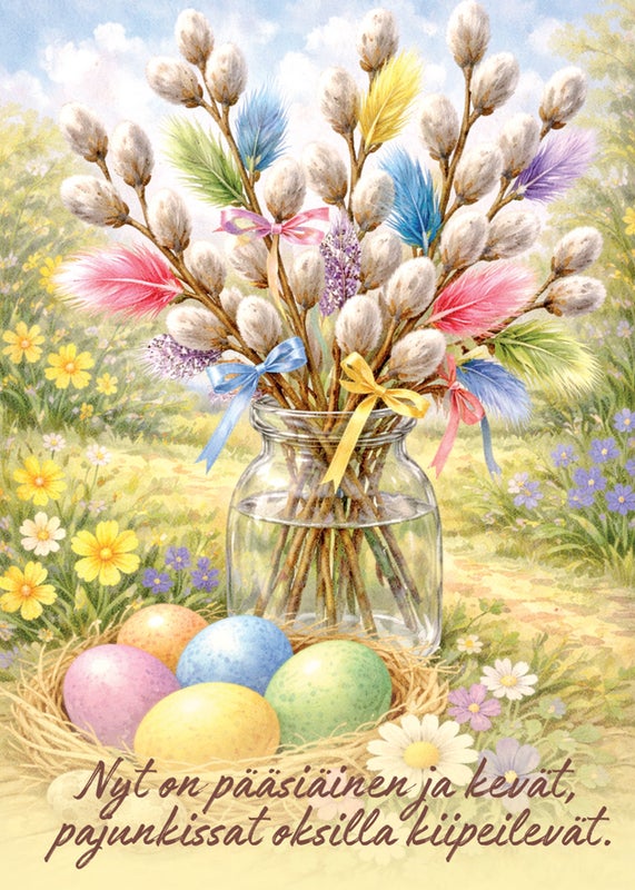 p&auml;&auml;si&auml;iskortit, p&auml;&auml;si&auml;ispostikortti, pupu kortti, tipu kortti, kev&auml;tkortti, kukkakortti, postikorttilajitelma, A6 postikortti, p&auml;&auml;si&auml;inen, p&auml;&auml;si&auml;istervehdys kortit netist&auml;, korttikauppa